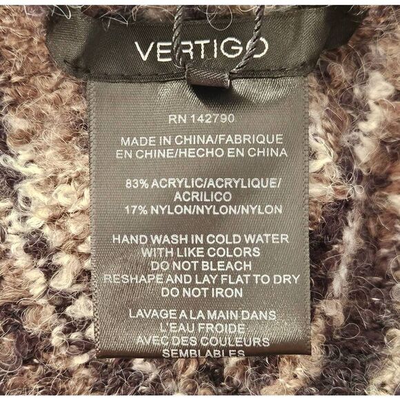 Vertigo Paris Dolman Sleeve Collared Cardigan Marled Charcoal Small/Medi… - Picture 4 of 8